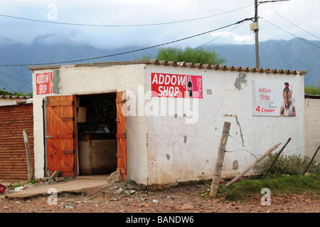 Shop in einem Township Swellendam Südafrika Stockfoto