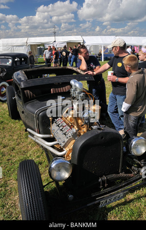 Ford Model A mit Lincoln Flathead V8 Motor 1950 s American Hotrod Auto Stockfoto