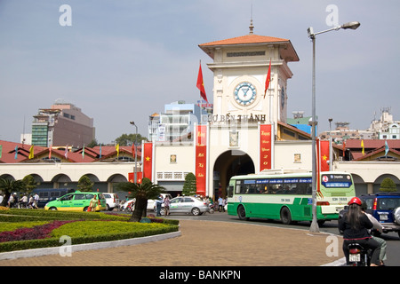 Der Ben-Thanh-Markt in Ho-Chi-Minh-Stadt-Vietnam Stockfoto