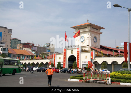 Der Ben-Thanh-Markt in Ho-Chi-Minh-Stadt-Vietnam Stockfoto