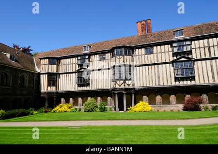 Die lange Galerie, Kreuzgang Gericht, Queens College Cambridge England Uk Stockfoto