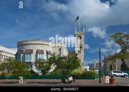 Parlamentsgebäude von Barbados, befindet sich an der Spitze der Broad Street, Bridgetown, "St. Michael" Stockfoto