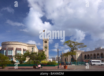 Parlamentsgebäude von Barbados, befindet sich an der Spitze der Broad Street, Bridgetown, "St. Michael" Stockfoto