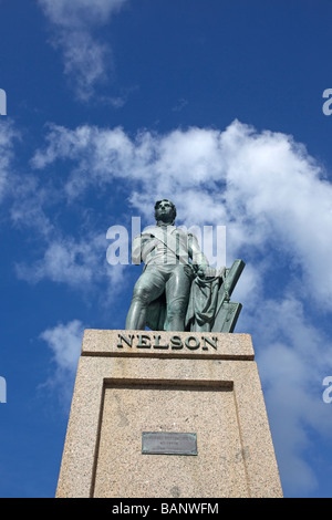 Der Lord Nelson-Bronze-Statue am "Alten Trafalgar Square", Bridgetown, Barbados Stockfoto