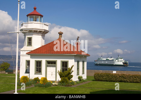 Mukilteo Leuchtturm Küstenwache erdet Edmonds Washington USA USA Nordamerika Stockfoto