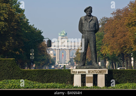 Cinquantenaire Arcade Ansicht von der quadratischen Montgomery-Brüssel-Brabant-Belgien Stockfoto