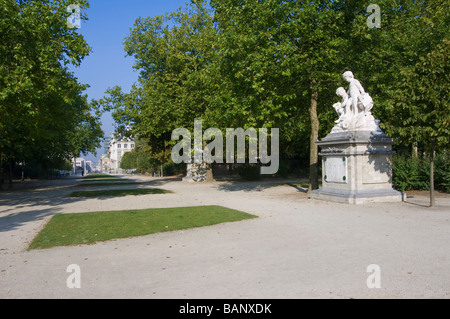 Parc de Bruxelles Gassen Brüssel Brabant Belgien Stockfoto