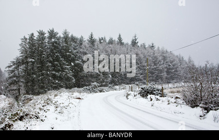 Verschneite Winterlandschaft Stockfoto