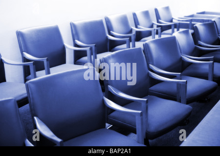 Eine Jury-Box in einem Gerichtssaal USA Stockfoto