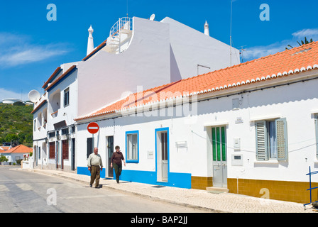 A Straßenszene in Burgau Algarve Portugal Stockfoto