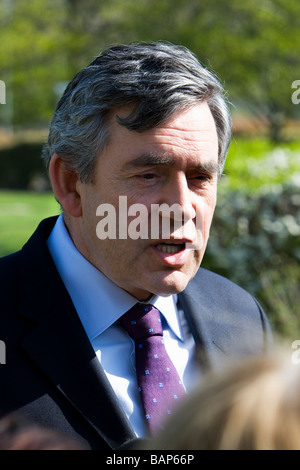 Gordon Brown MP der Premierminister und ehemaliger Kanzler des Finanzministeriums in der britischen Labour-Regierung Stockfoto