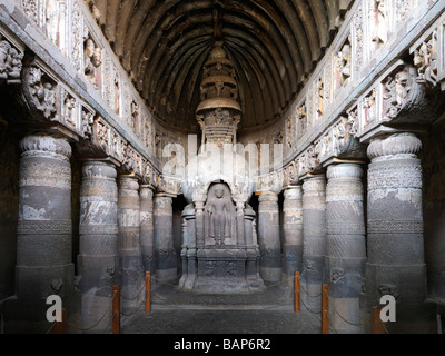 Ajanta Höhle 19 Stockfoto