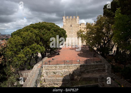 Castelo De Sao Jorge. Lisboa. Portugal Stockfoto