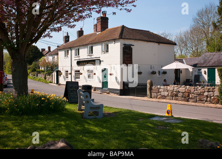 Die Chance "Village Inn in Manton Marlborough Wiltshire mit Pferderennen Verbände Stockfoto