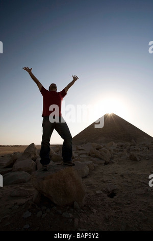 Dahshur, Ägypten; Die rote Pyramide Stockfoto