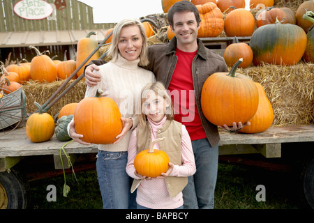 Familienholding Bio Kürbisse, Ladner, British Columbia, Kanada Stockfoto