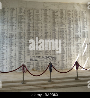 USS Arizona Memorial in Pearl Harbor auf Oahu Hawaii Stockfoto