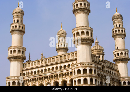 Hohen Schnittansicht einer Moschee, Charminar, Hyderabad, Andhra Pradesh, Indien Stockfoto