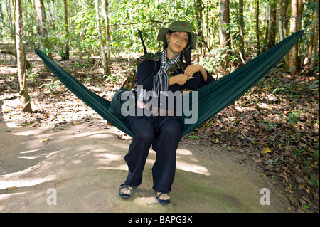 Cu Chi Tunnel-Komplex, Ho-Chi-Minh-Stadt, Vietnam. Stockfoto