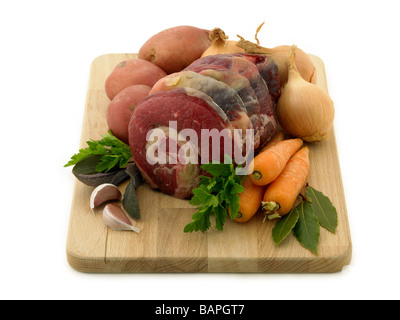 Schmorbraten Bruststück Rindfleisch Zutaten Stockfoto