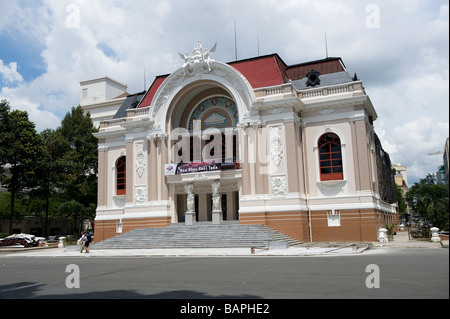 Städtische Theater oder Opernhaus Saigon, Ho-Chi-Minh-Stadt, Vietnam. Stockfoto