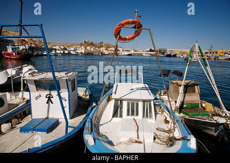 Fischerhafen monumentale Zitadelle und Schloss Almeria Andalusien Spanien Stockfoto