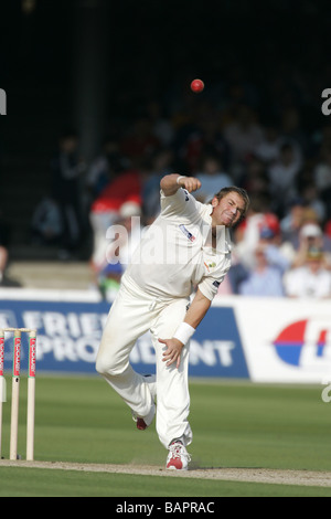 Australische Cricketspieler Shane Warne. Stockfoto