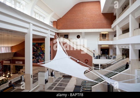 Interior Lobby British Library, St Pancras, London, England Stockfoto