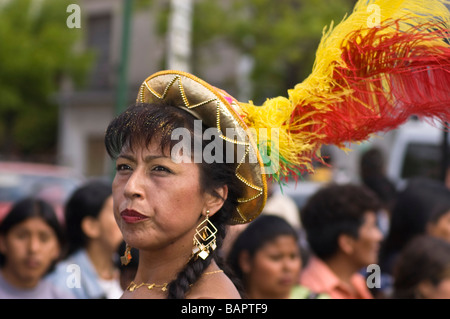 Frau im bolivianischen Karneval Stockfoto