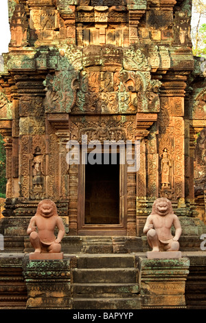 Der Banteay Srei Tempel in Angkor, Kambodscha Stockfoto