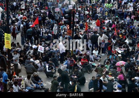 Tamil Tiger Protest besetzen Straßen von London Parlament quadratische westminster Stockfoto