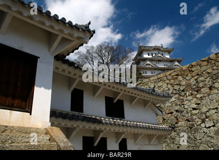 Himeji-Jo ist die prächtigste Burg in Japan und sein Name bedeutet auf Japanisch als "Shirasagi" oder "Weißer Reiher". Stockfoto