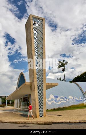 Kirche des Hl. Franziskus von Assisi, Architekt Oscar Niemeyer, Pampulha District, Belo Horizonte, Brasilien Stockfoto