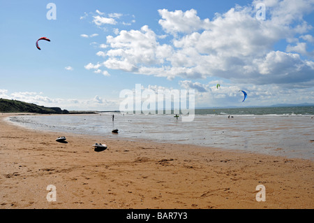 Kitesurfen auf Gullane Beach East Lothian Scotland Stockfoto