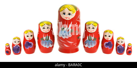 Russischen Nesting Dolls Stockfoto