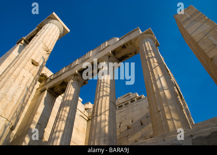 Strukturen am Tor der Beule auf der Akropolis in Athen Griechenland Europa Stockfoto