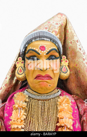 Porträt einer Frau Kathakali Tanz Stockfoto