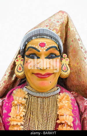 Porträt einer Frau Kathakali Tanz Stockfoto