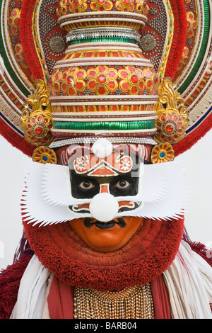 Porträt von einem Mann Kathakali Tanz Stockfoto