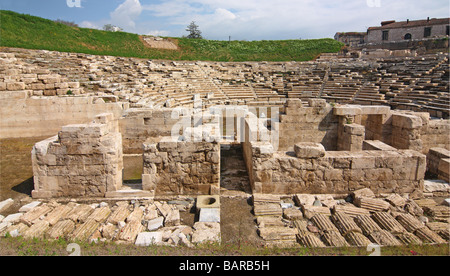 Das antike Amphitheater in der griechischen Stadt von Larissa Zentralgriechenland Stockfoto