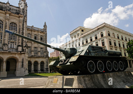 Der Panzer, der USS Houston auf dem Display in Havanna, Kuba zerstört Stockfoto