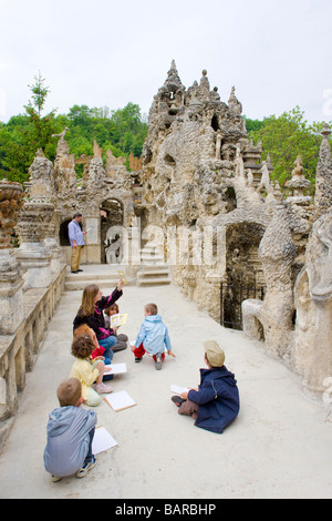 Palais Idéal du Facteur Cheval Hauterives Rhône Alpes Frankreich Stockfoto