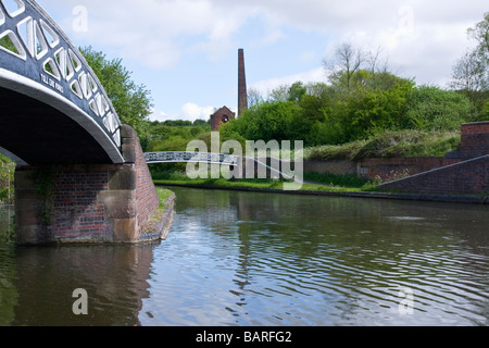 Das Kanalsystem Ende"Windmühle" in der "Black Country" Stockfoto