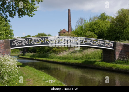 Das Kanalsystem Ende"Windmühle" in der "Black Country" Stockfoto