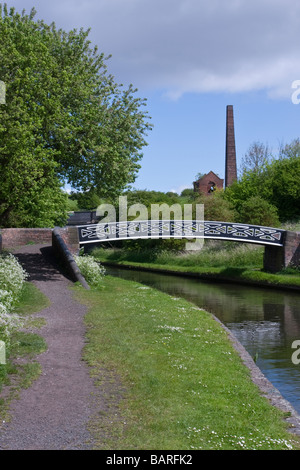 Das Kanalsystem Ende"Windmühle" in der "Black Country" Stockfoto