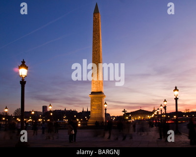 Obelisk auf dem Place De La Concorde Paris Stockfoto