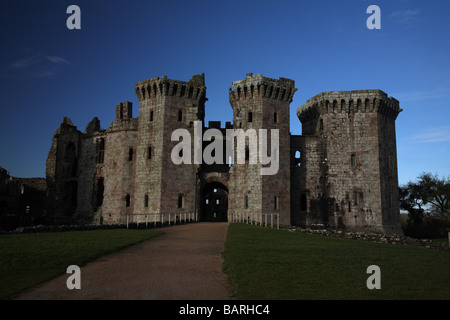 Raglan Castle, Raglan, Monmouthshire, Südwales. UK Stockfoto