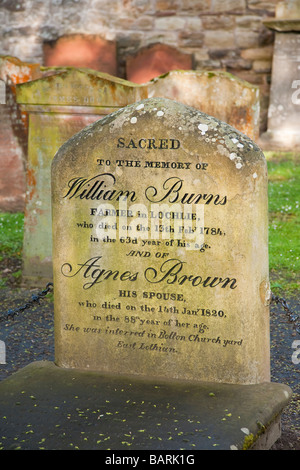 William Burns, Grab, Auld Kirk, Alloway, Ayrshire, Schottland Stockfoto
