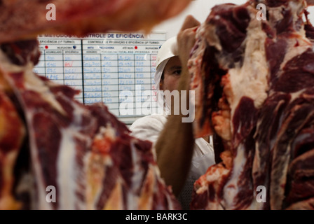 Schlachthof Anlage Fleisch exportieren Mato Grosso Staat Amazonas Brasilien Qualität Systemsteuerung Stockfoto