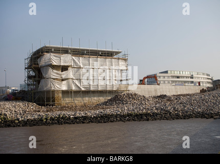 Morecambe Leben-Boot-Station im Bau Stockfoto